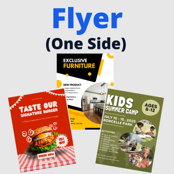 Custom Flyer Design (One Side)